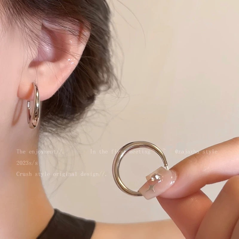 Wholesale Geometric oval high-end cool style earrings