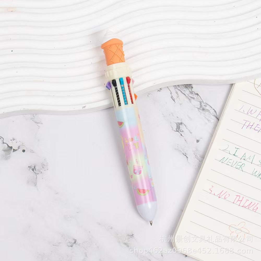 Wholesale Cartoon Head Ten Color Pen