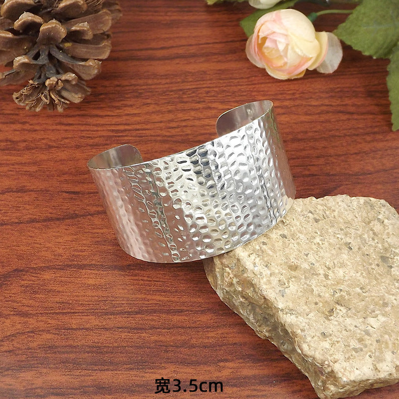 Wholesale Retro Ethnic Style Peony Wide Bracelet