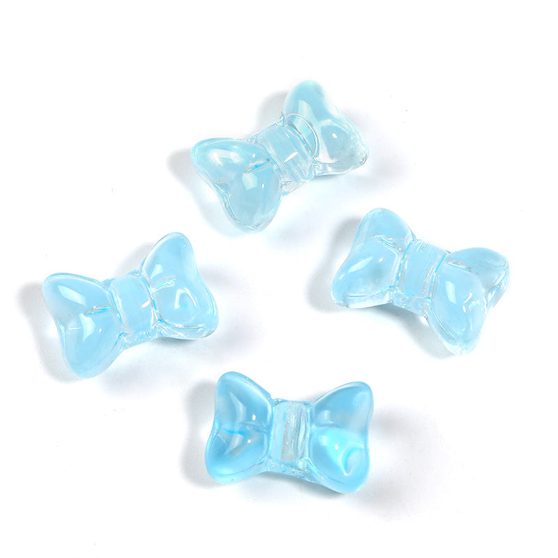 Wholesale 10pcs/pack  Colored glass bow bead