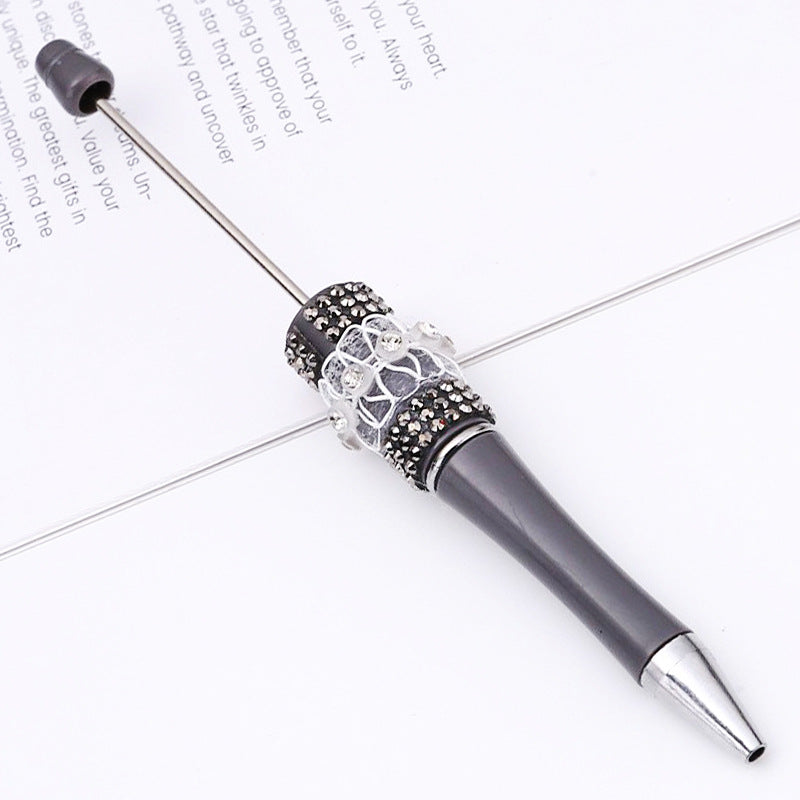 Wholesale 10pcs Beadable Pens DIY Diamond-studded Creative Butterfly Mesh Handmade Diamond Ballpoint Pen