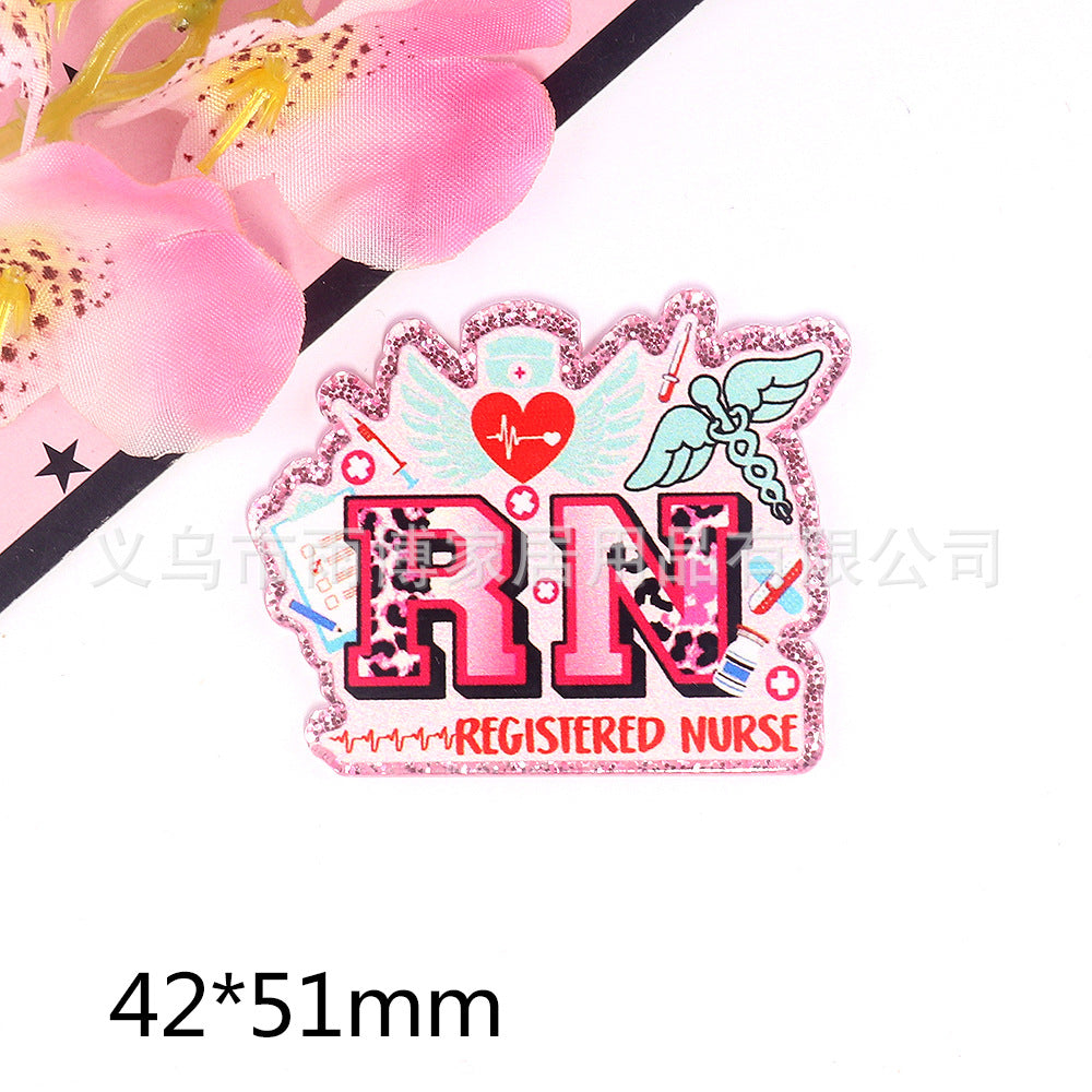 Wholesale 10pcs Cartoon Anime Letters Medical DIY Patch Accessories FlatBack