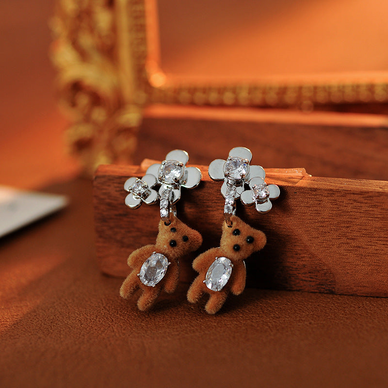 Wholesale Women' s Plant Bear Pearl Ring Set