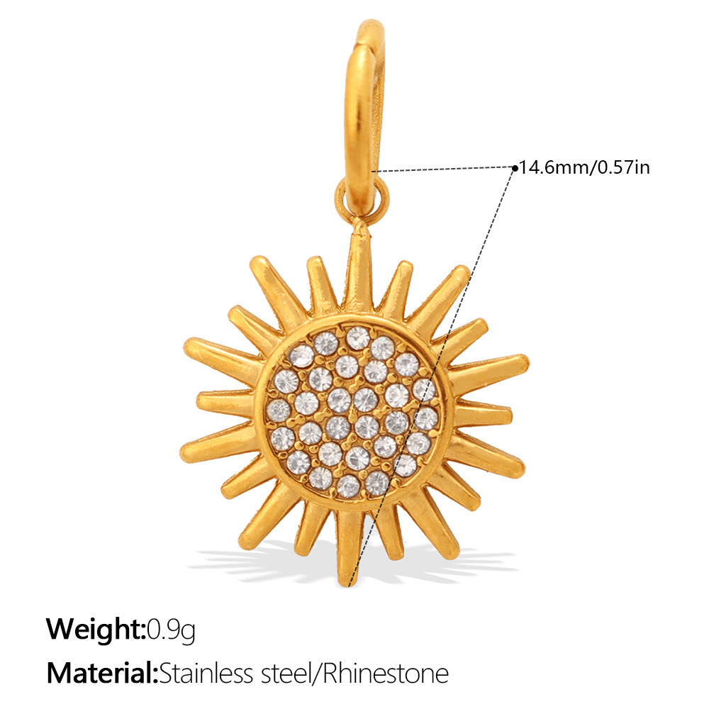 Wholesale Star Moon Angel Diamond Set Necklace Pendant Accessories