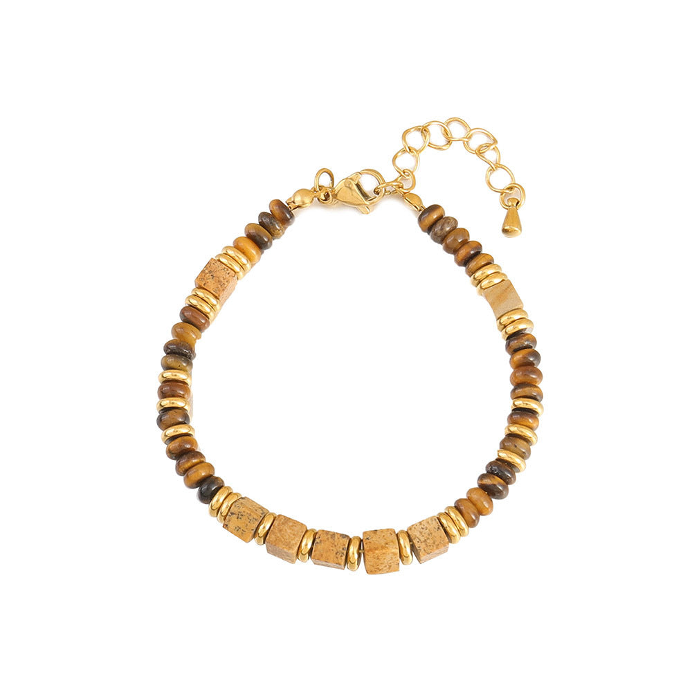 Wholesale Melad Natural Stone Beaded Color blocked Four Piece Necklace Set