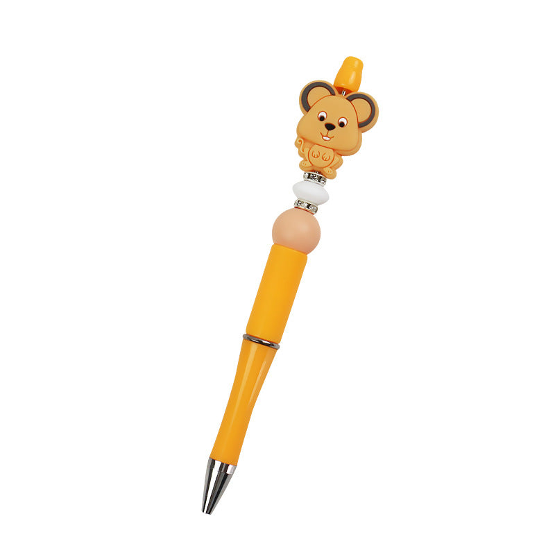 Wholesale 10PCS DIY Handmade Cartoon Mouse Silicone Bead Pen