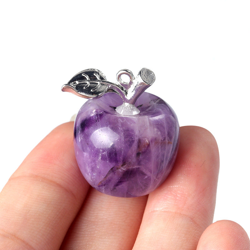 Wholesale Natural Crystal Small Apple Decorative Pendant