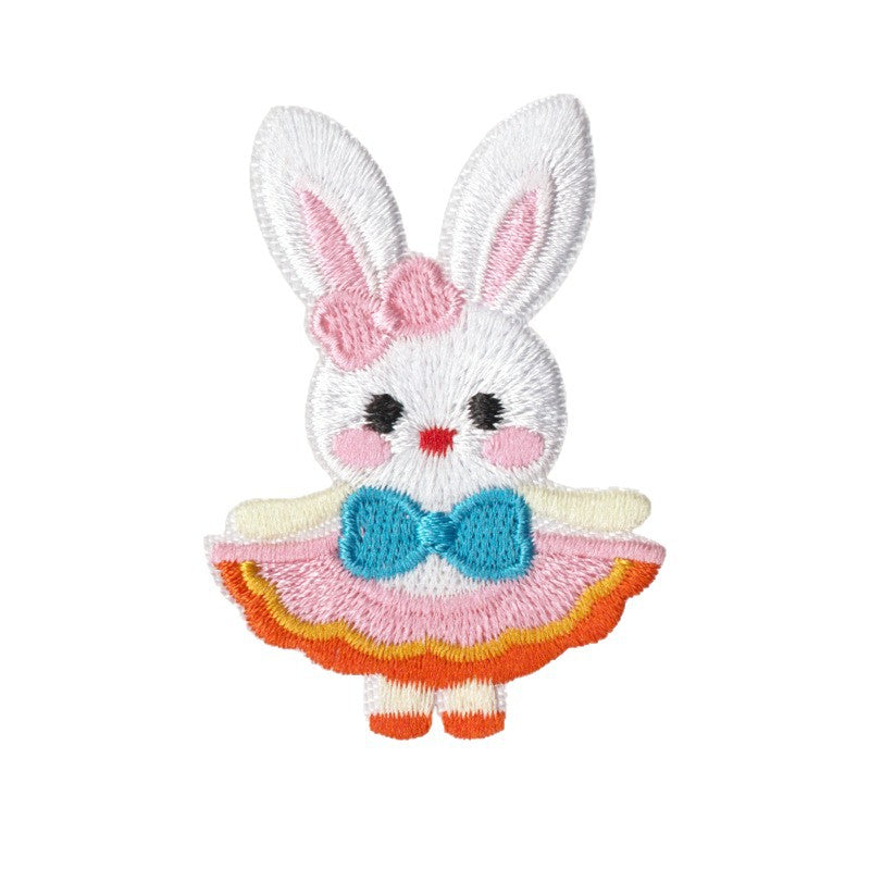 Wholesale 9 Piece Embroidered Rabbit Patch Set Cute Cartoon DIY Craft Supply For ets And Journals