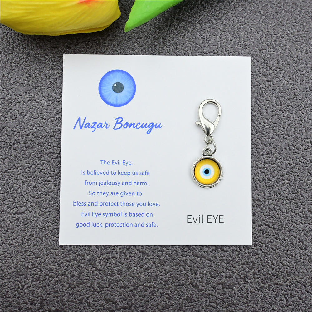 Wholesale Alloy Blue Evil Eye Keychain