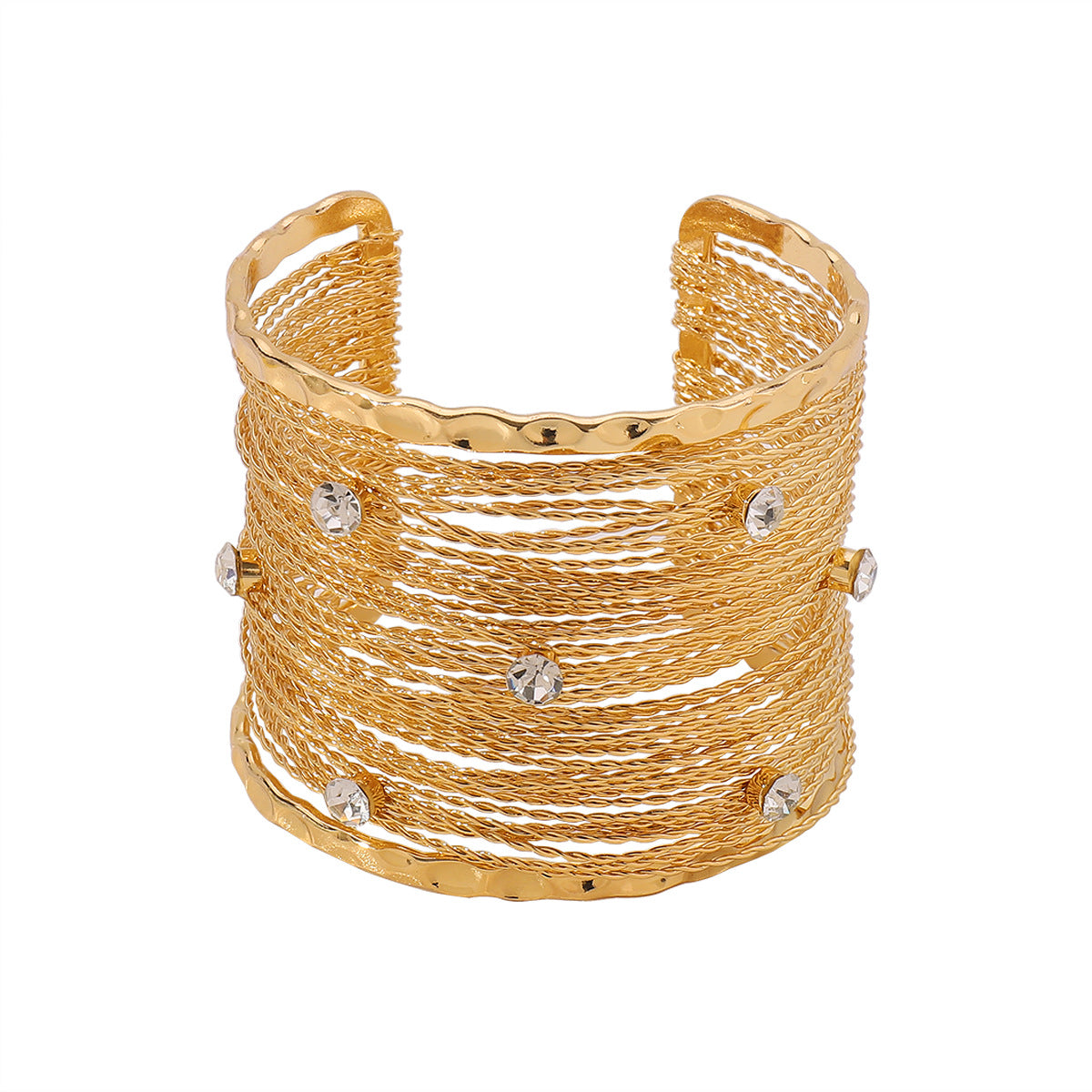 Wholesale Retro Punk Style Wide Edition Metal Brushed Wire Strip Open Bracelet