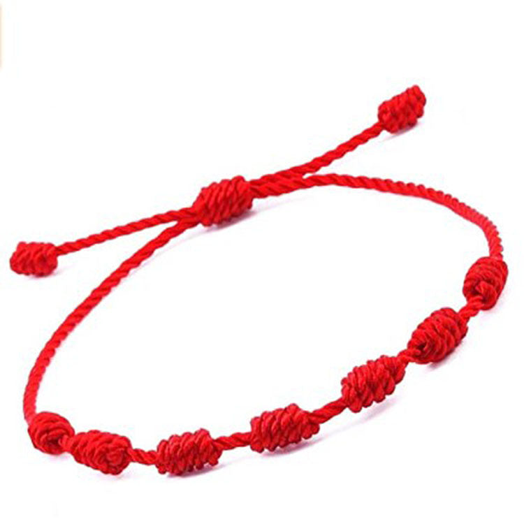 Wholesale Devil's Eye Red and Black Rope Hand Braided Bracelet