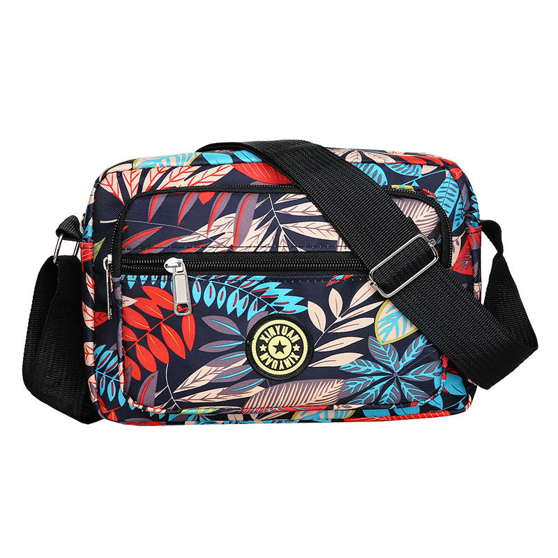 Wholesale Oxford Fabric Diagonal Cross Floral Fabric Casual Canvas Shoulder Bags