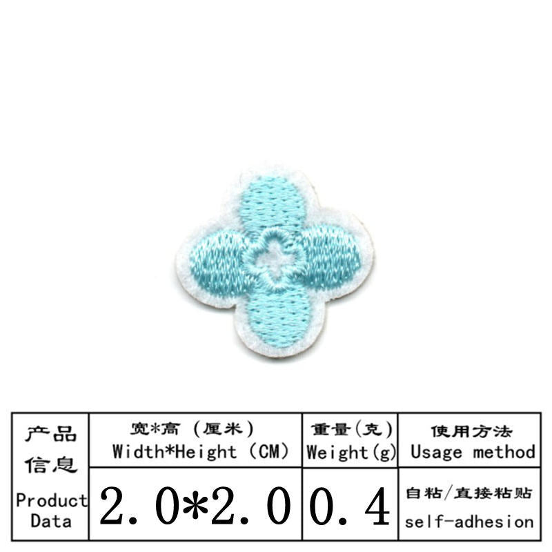 Wholesale Stylish Self Adhesive Embroidered Patches With Heart And Star Designs For Clothing Towels DIY Craft Supply
