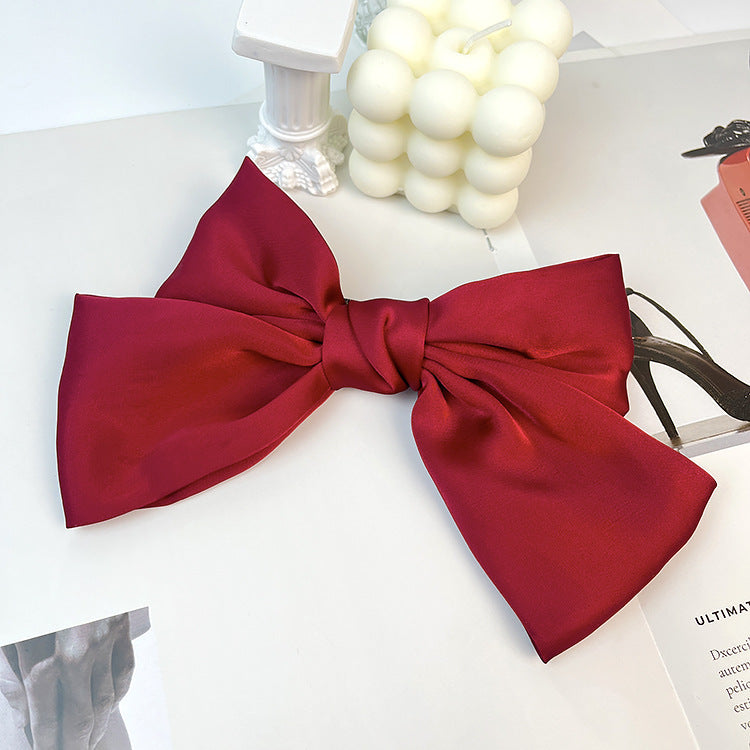 Wholesale Satin Bow Top Clip Princess Head Spring Clip