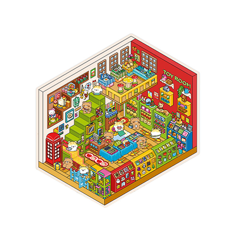 Wholesale Today' s fourth round of business 2. 5D landscape stickers DIY decoration