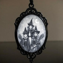 Wholesale Vintage Gothic style bat castle crow cross blood black cat church cemetery vampire vintage necklace