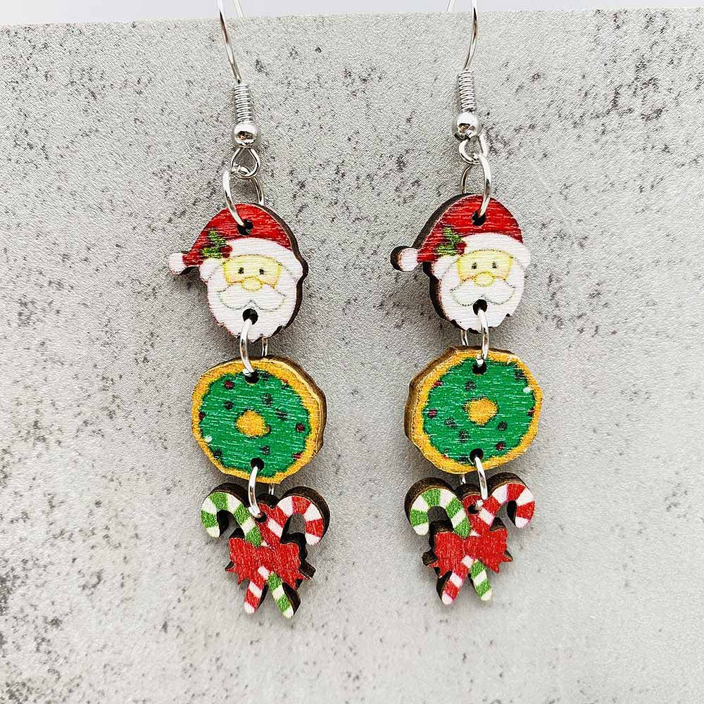 Wholesale Christmas Wood Earrings
