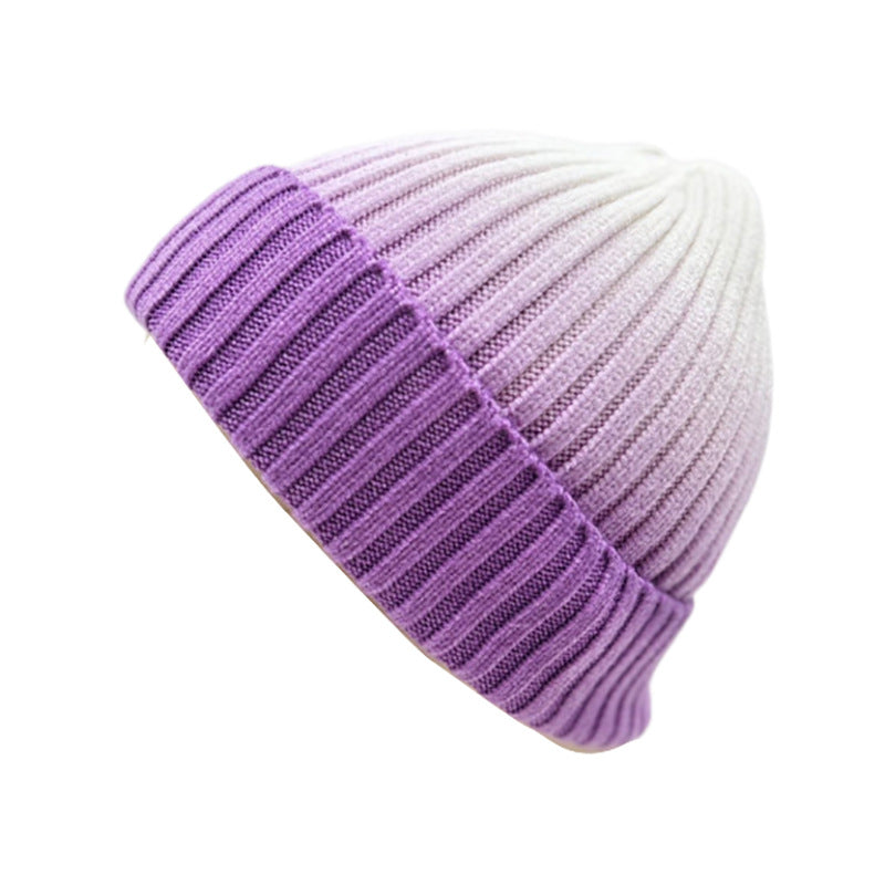 Wholesale Autumn and Winter Gradient Acrylic Wool Hats