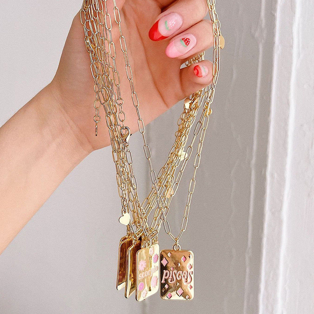 Wholesale Twelve Constellations Stainless Steel Necklace