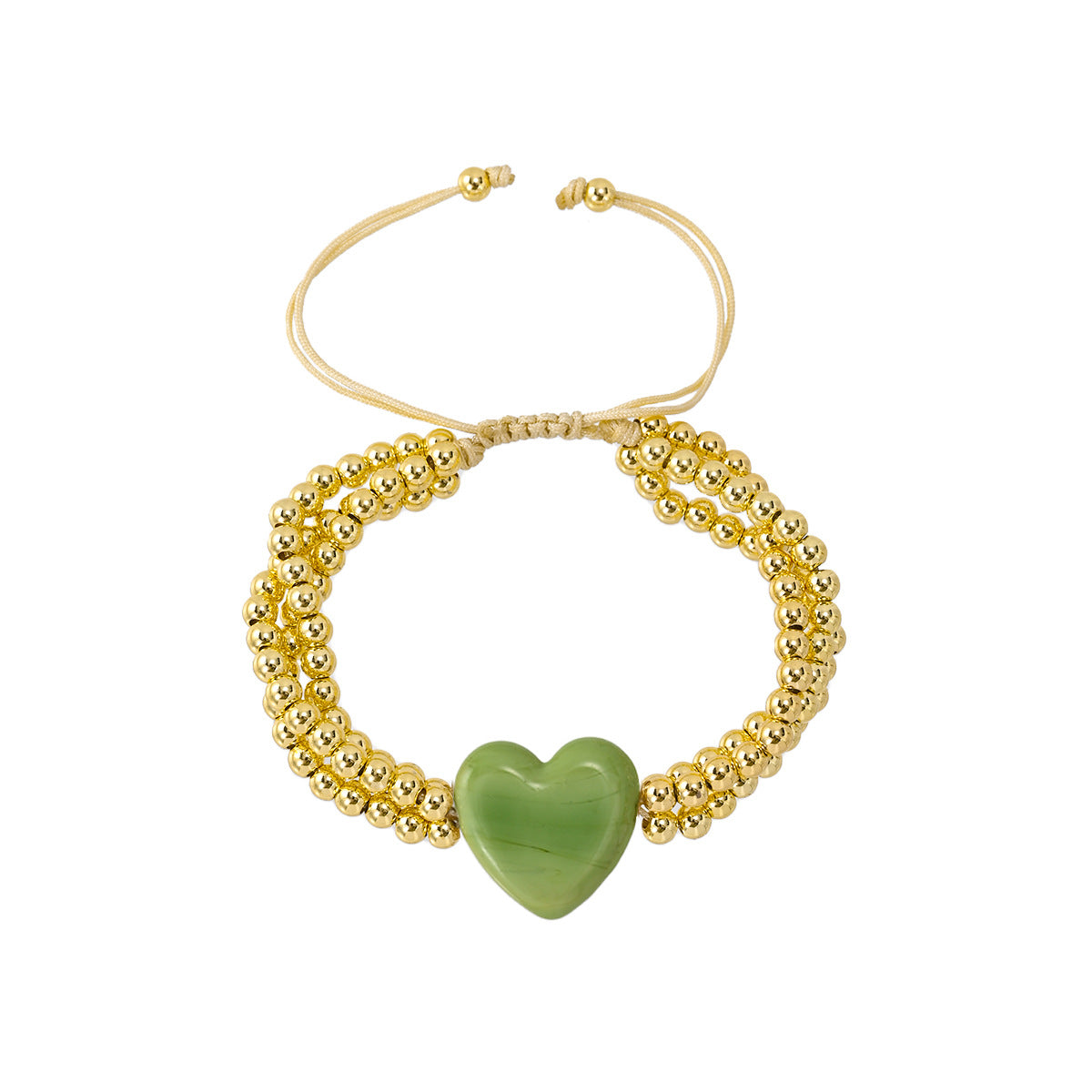 Wholesale Liuli heart-shaped peach heart multi-layer bead weaving bracelet