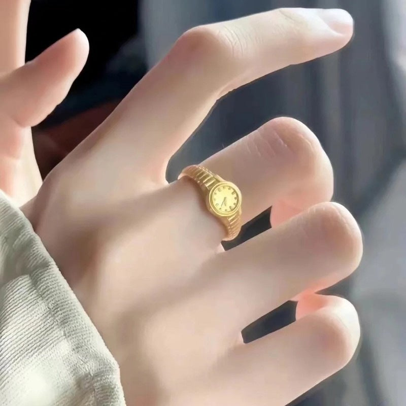 Reloj de oro de cobre al por mayor 520 sin collar de anillo de palabras