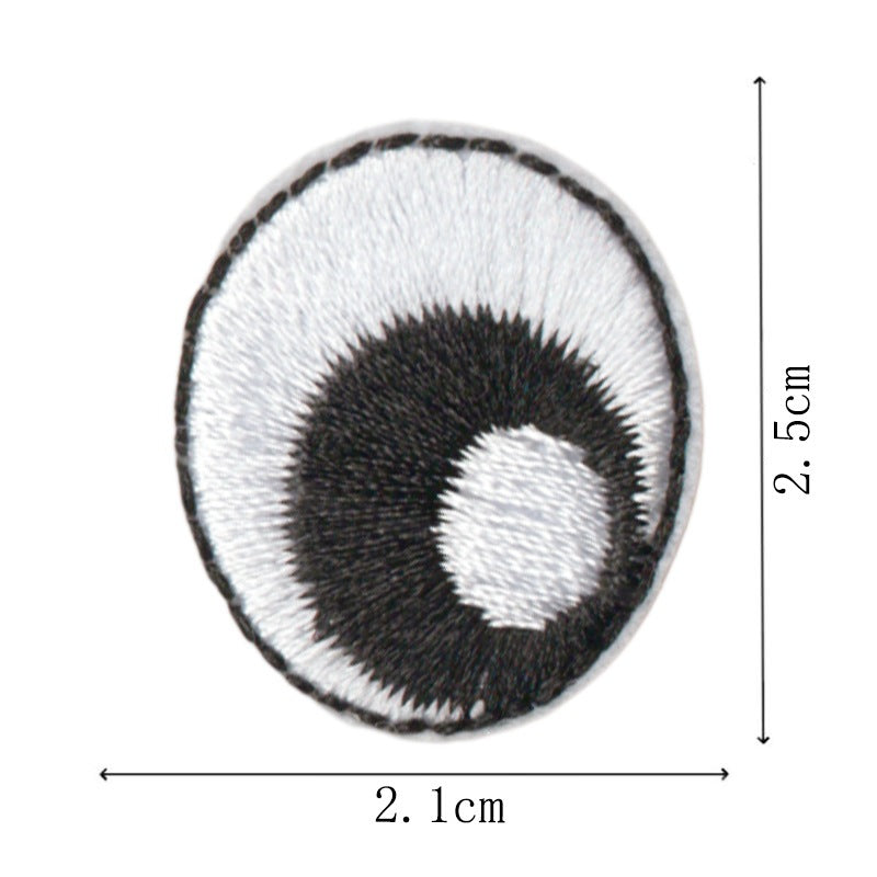 Wholesale Embroidered Cartoon Eye Patches Iron On DIY Decorative Accent For Towels Clothing Craft Supply