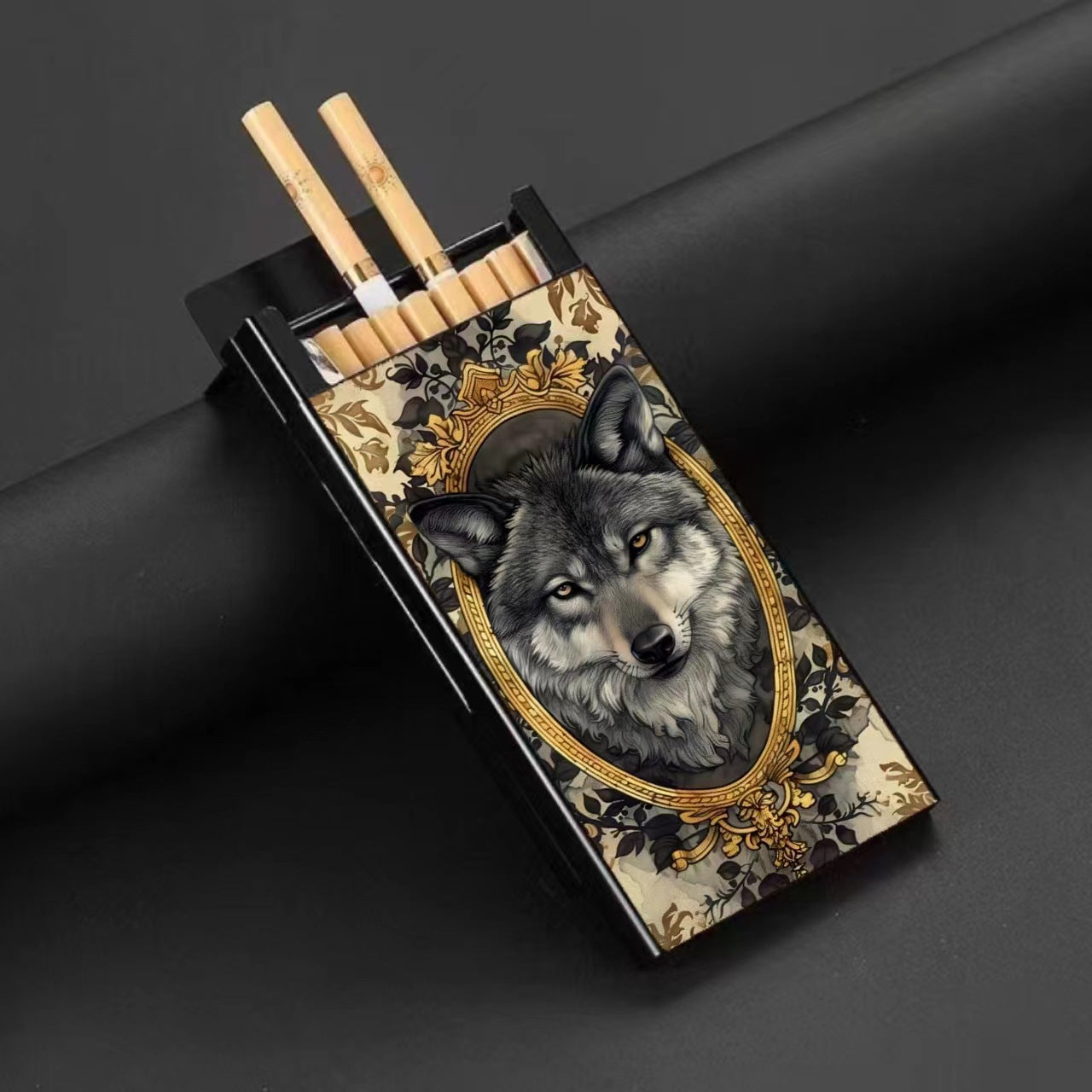 Wholesale Metal Fine Tube Anti Drop and Moisture-proof Painted Creative Cigarette Box