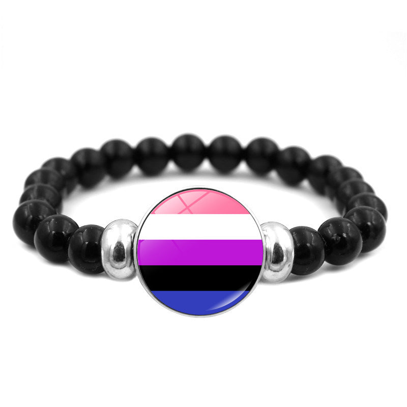 Pulsera de cuentas hechas a mano de tiempo iridiscente al por mayor