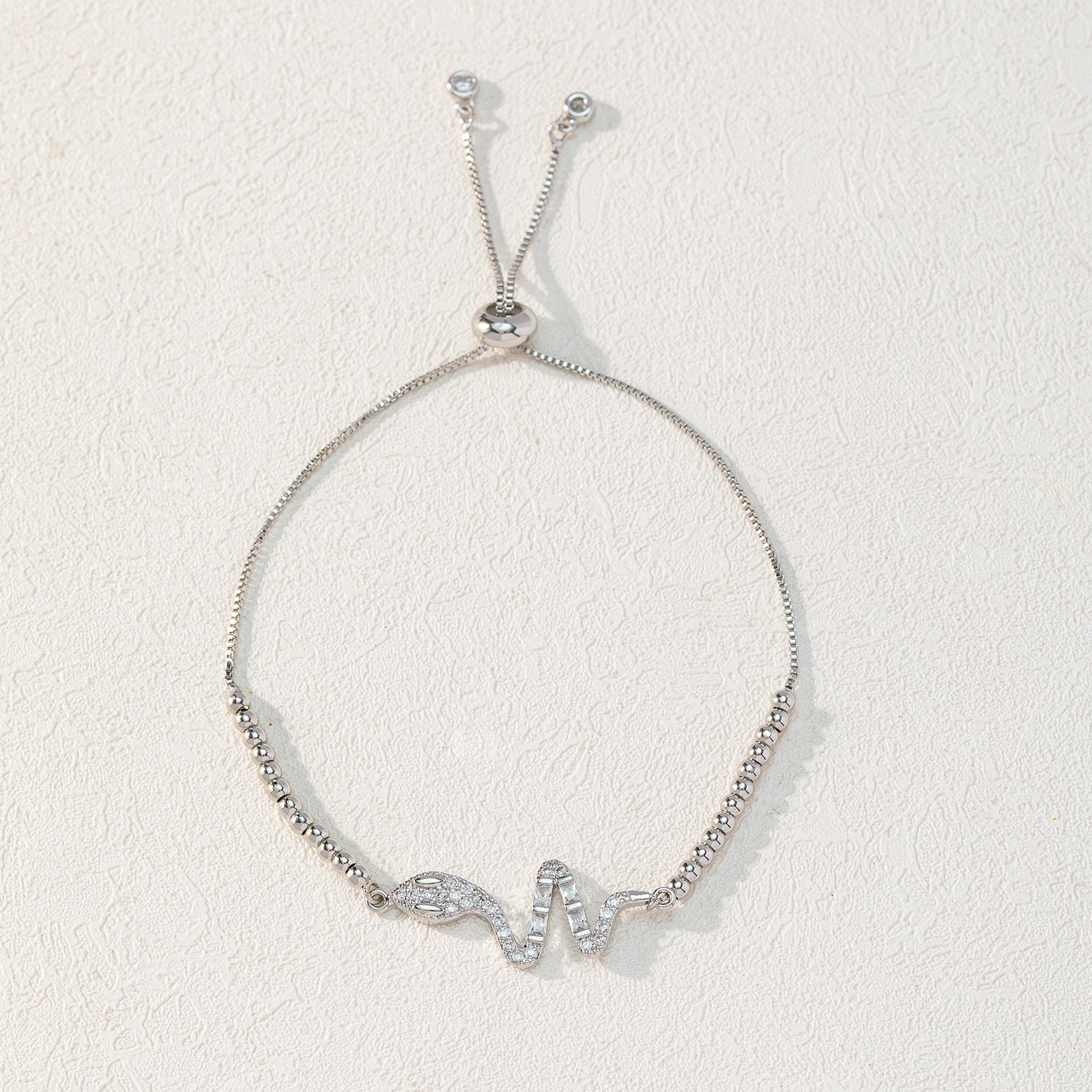 Wholesale Pickaxe Colored Diamond Gold Snake Animal Bracelet