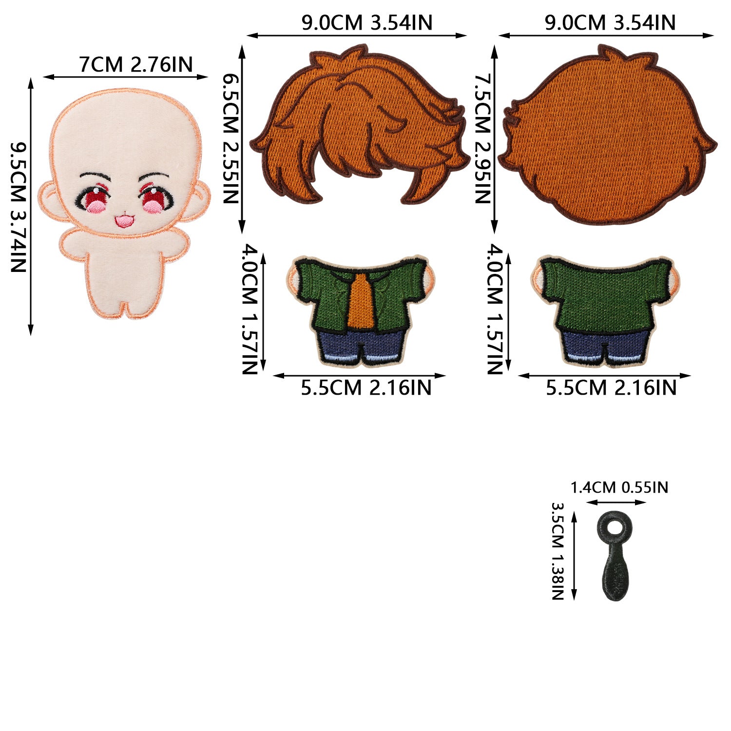 Wholesale Fashion Embroidered Iron On Patches Cozy Woven Doll Design For Jeans Canvas Bag DIY Craft Supply Bag Charm OLY Exclusive