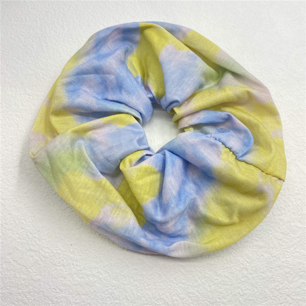 Wholesale Tie-dye Large Intestine Ring Ink Printing and Dyeing Gradient Color Hair Tie Hair Accessories Headdress