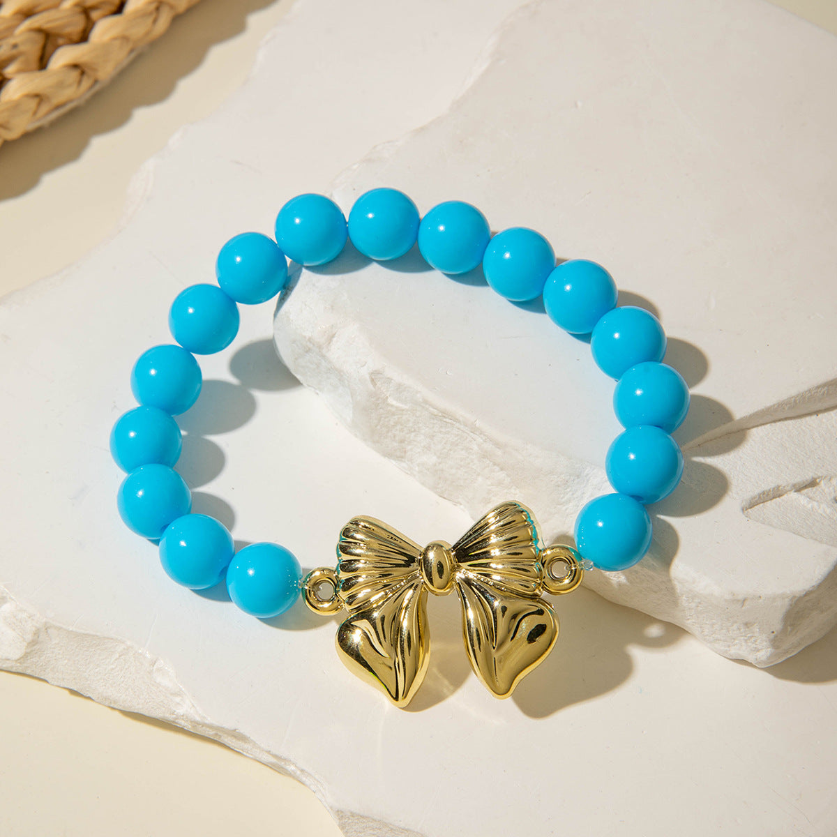 Wholesale 10pcs Summer Dopamine Colorful Bow Acrylic Bracelet