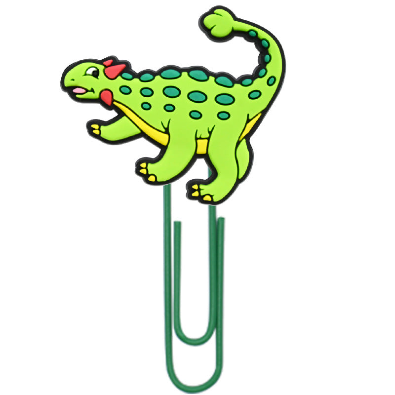 Wholesale Random 50pcs Colorful Paperclip Dinosaur Series  File Bookmarks