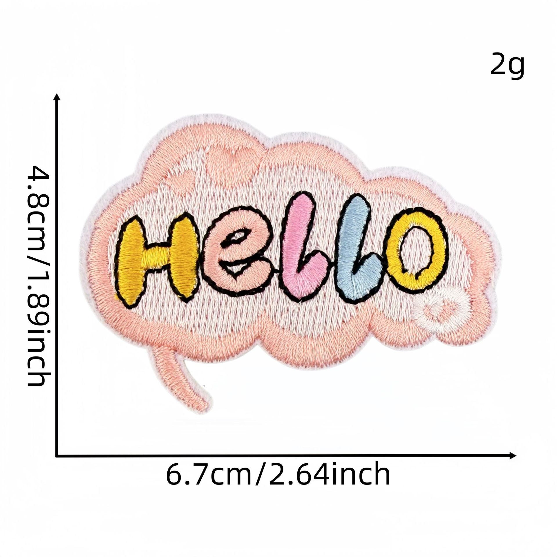 Wholesale Cartoon Hello Embroidered Patch For Everyday DIY Decoration Clothing Accessory