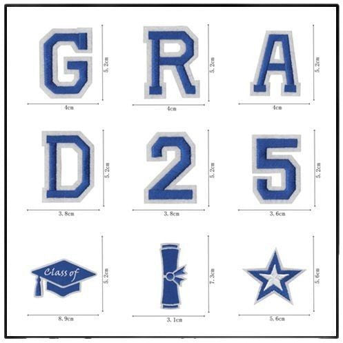 Wholesale Stylish Graduation Iron On Embroidered Patches Set Of 12 Black White Designs For Towels DIY Craft Accessory