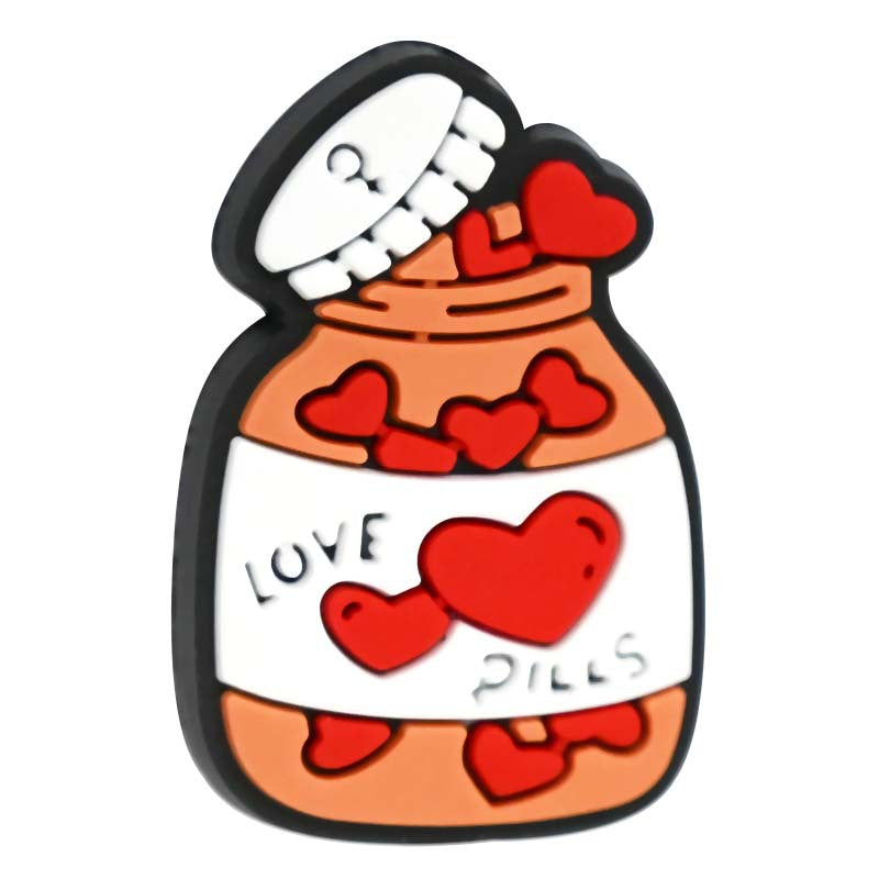 Wholesale Random 100pcs Valentine' s Day Heart Flower Series Focal Beads