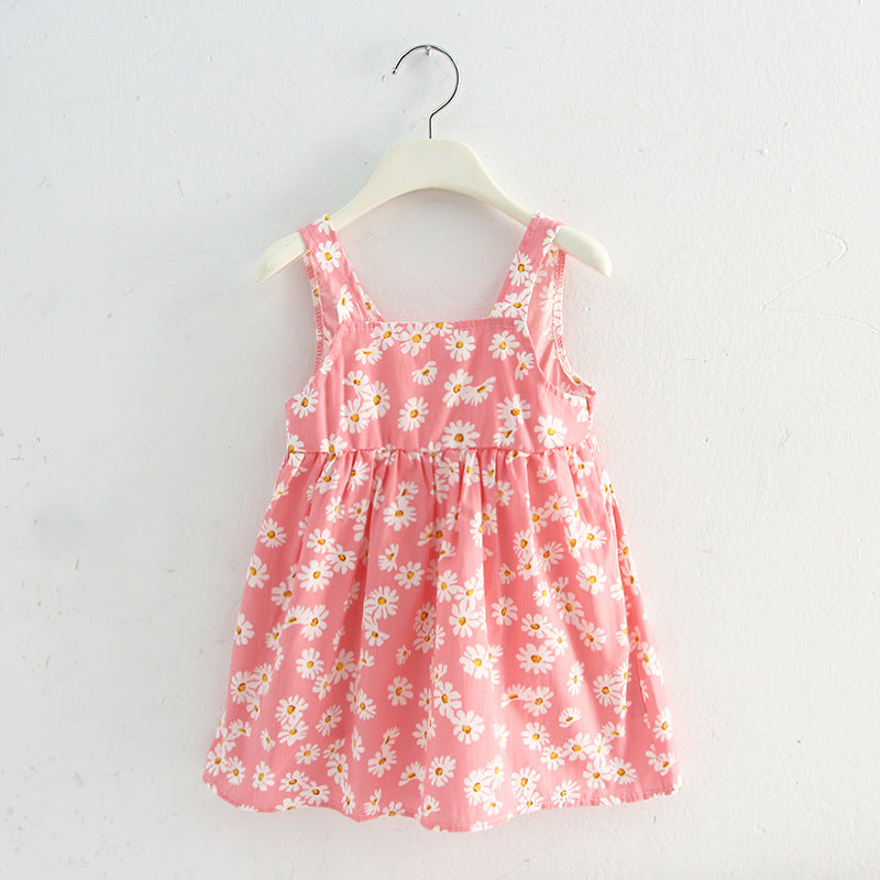 Wholesale Summer Girls Floral Princess Dress In Polyester Stylish Boutique Party Wear For Kids Resale Ready