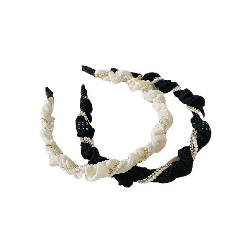 Wholesale Retro Fried Dough Twists Pearl Hoop