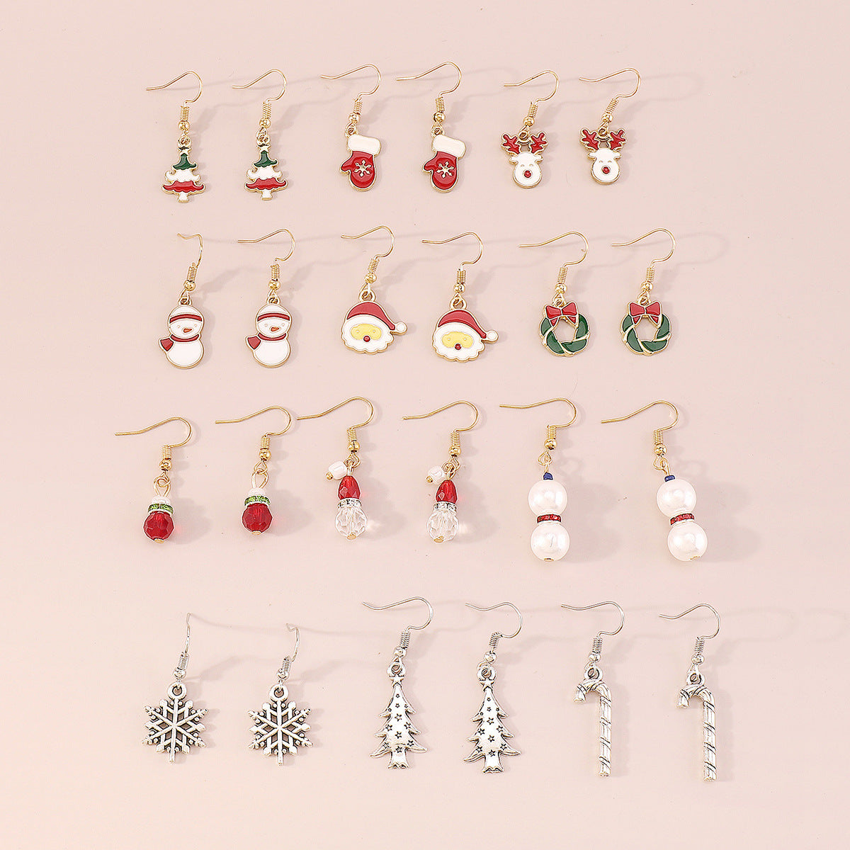 Wholesale Christmas Colorful Earrings Set