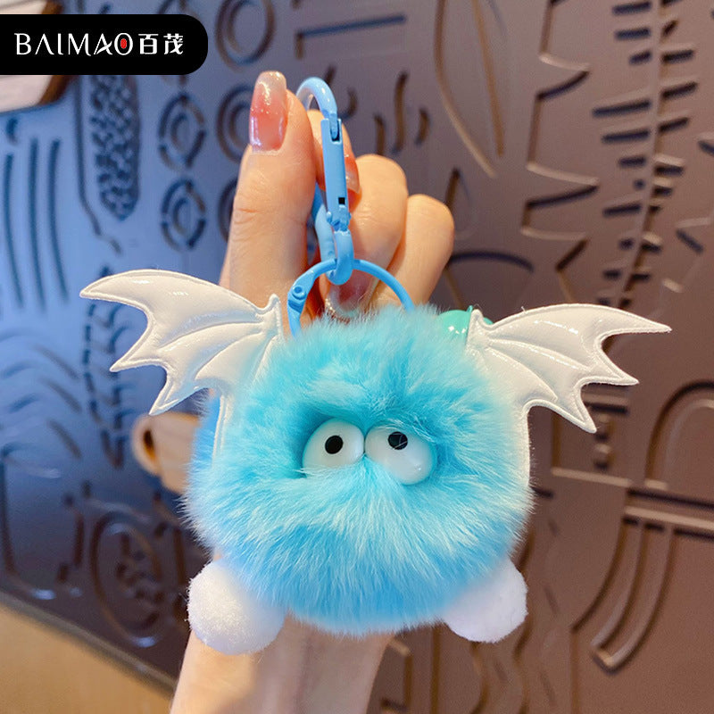 Wholesale Little Devil Plush Ball Keychain