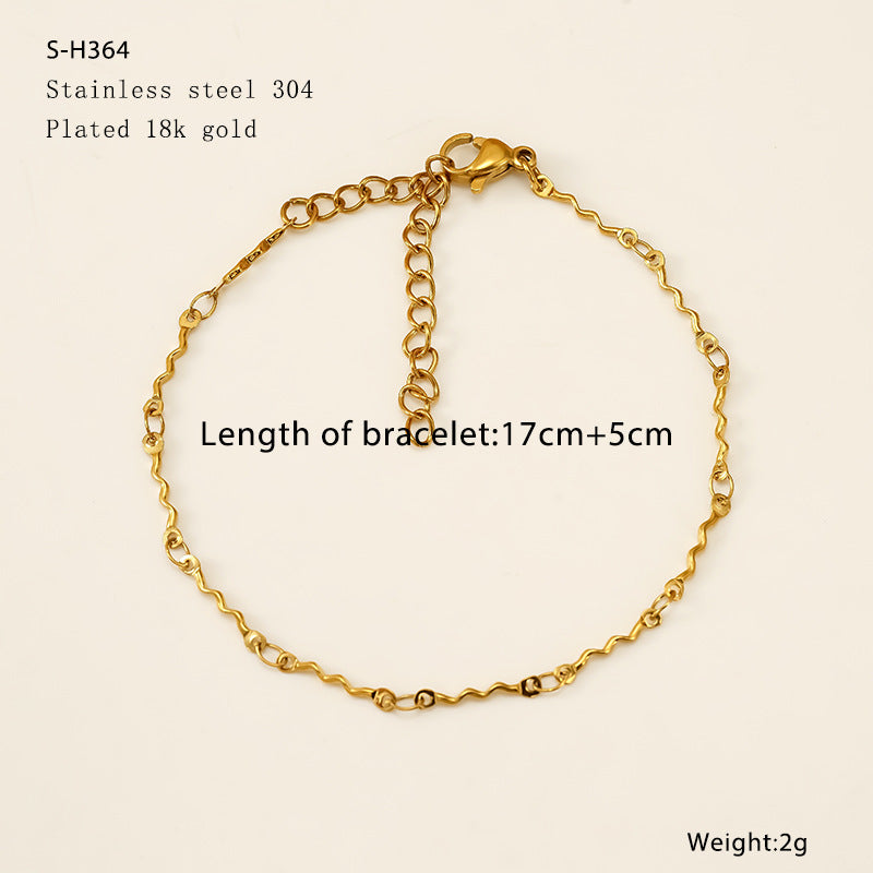 Wholesale Stainless Steel  Electroplated Color-Preserving Bracelet