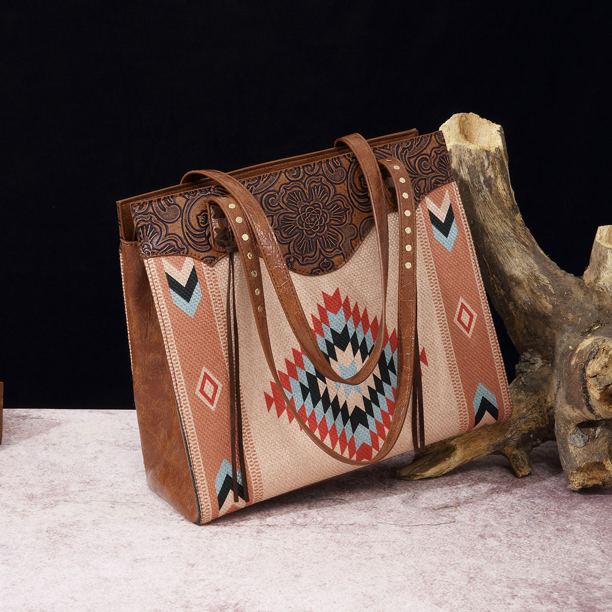 Wholesale Vintage Cotton Linen Aztec Western Style Bohemian Handbag Shoulder Bag