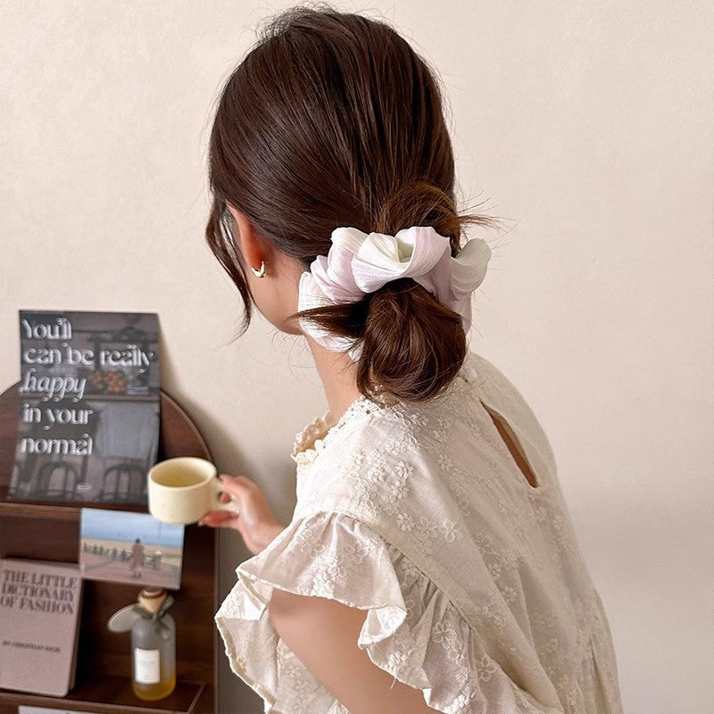 Wholesale Streamer Gradient Mesh Large Intestine Hair Tie