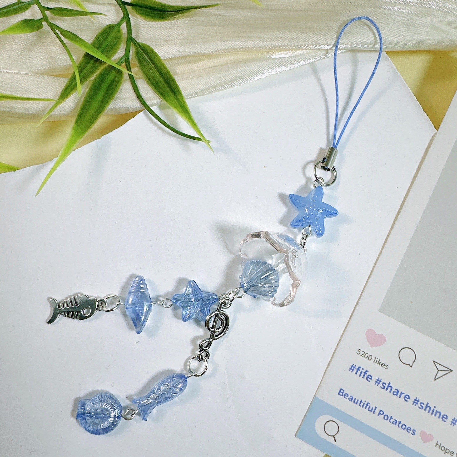 Wholesale Creative Jellyfish Wind Chime Glass Lily Flower Keychain