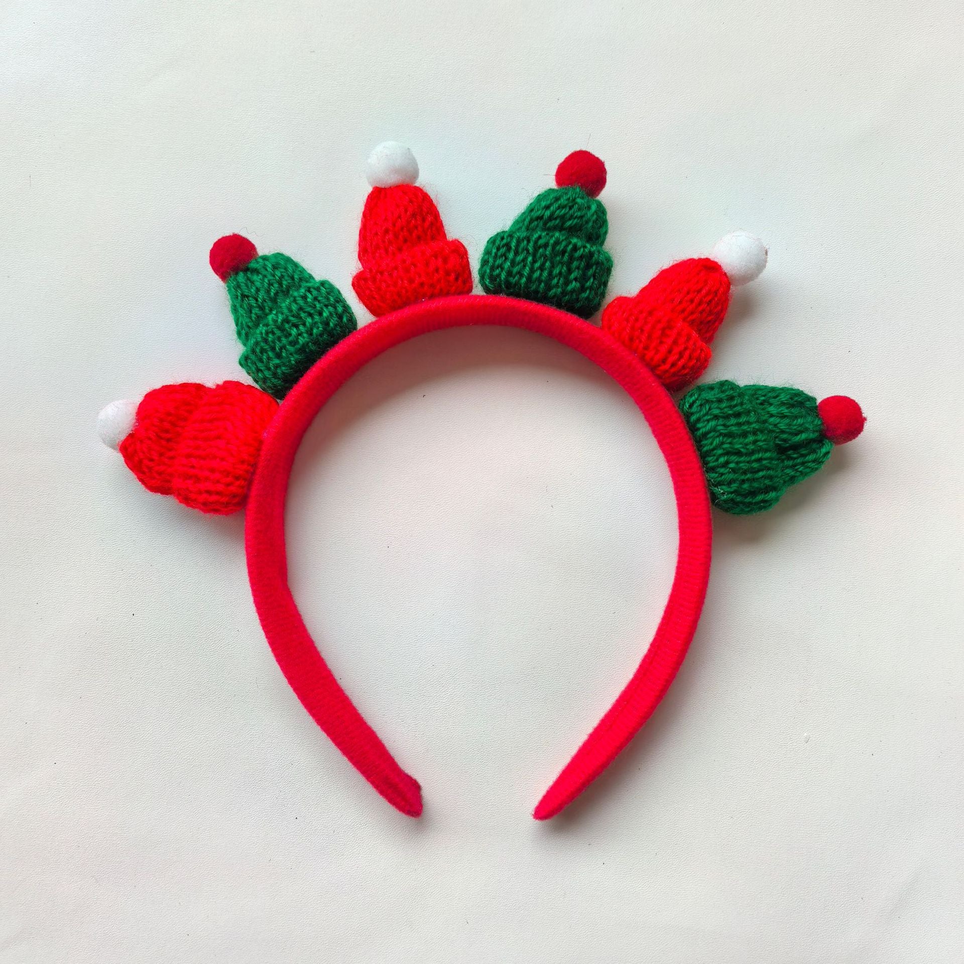 Wholesale Mini Red Green Santa Hat Headband