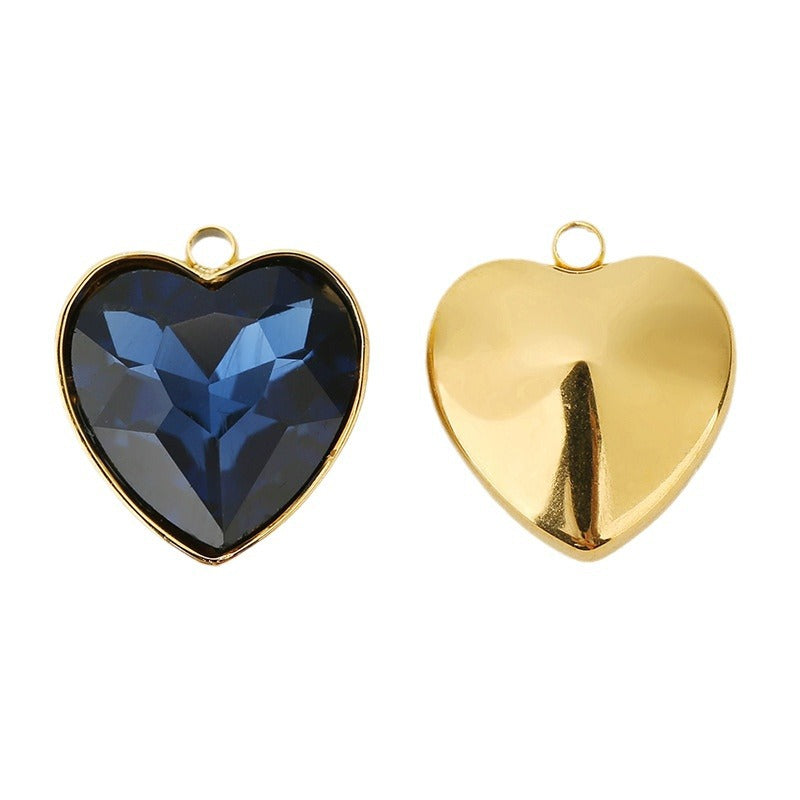 Wholesale Stainless Steel Crystal Pendant Heart Jewelry