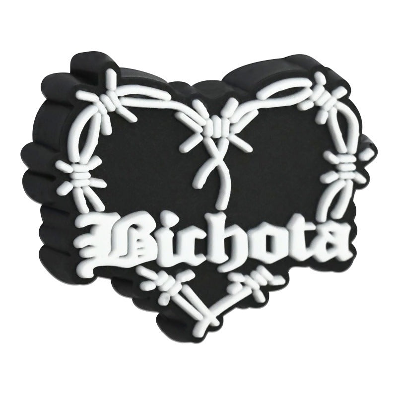 Wholesale Random 100pcs Cartoon Charred Bead DIY Soft Gel Perforated Thick Patch Beads