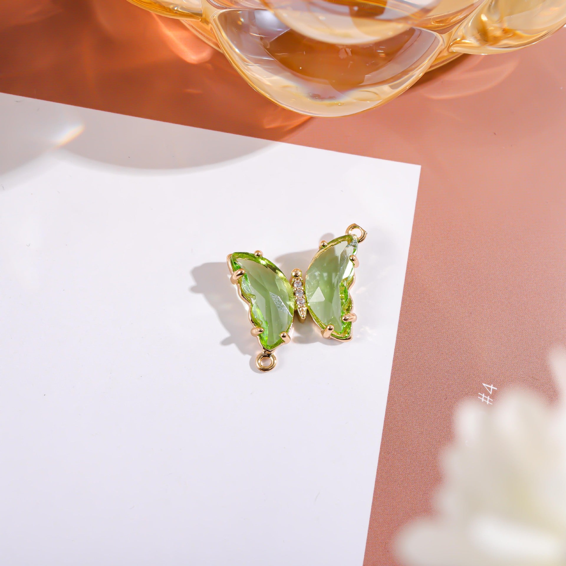 Wholesale Crystal Butterfly Double Pendant