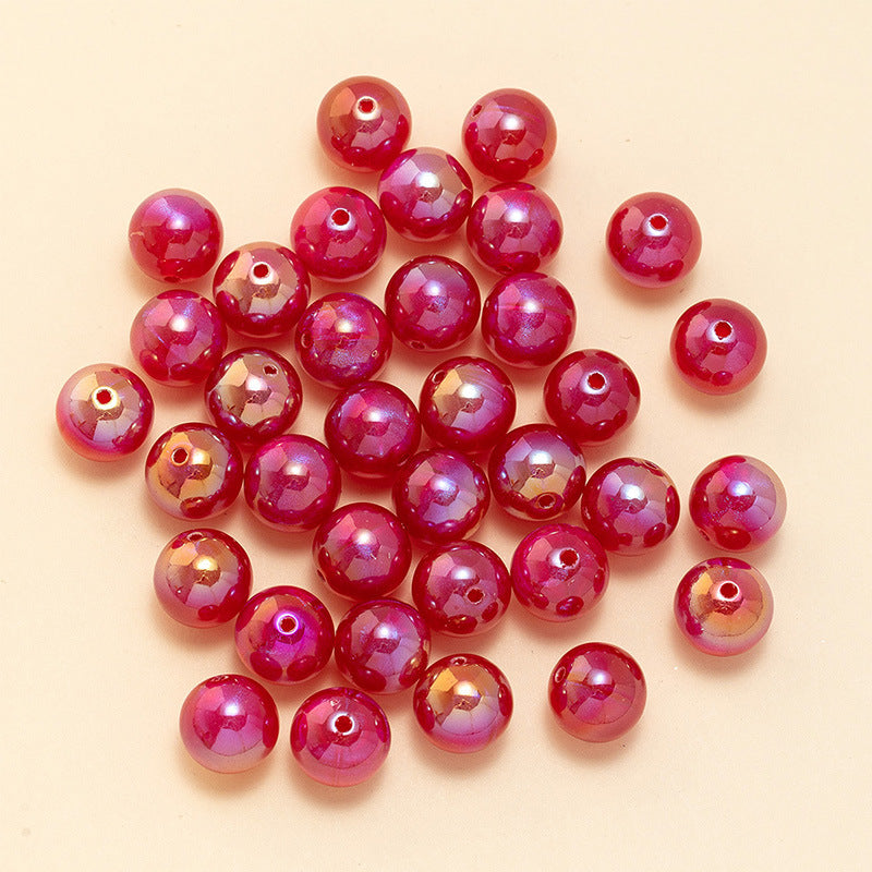 200 piezas al por mayor/paquete de shell de color de cielo estrellado Mermaid cuentas de agujero recto