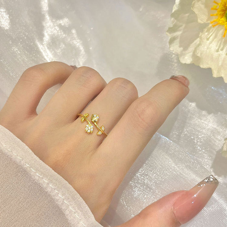 Wholesale Tulip Pure Silver Rings